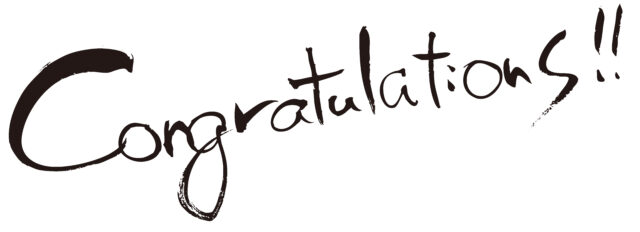Congratulations筆文字1