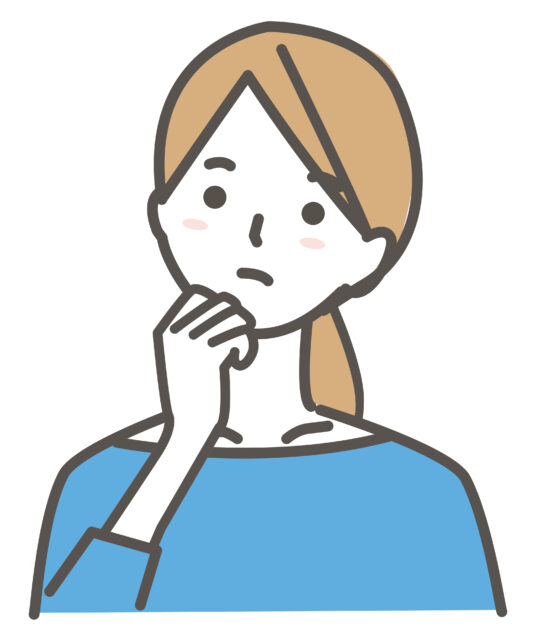 考える女性1