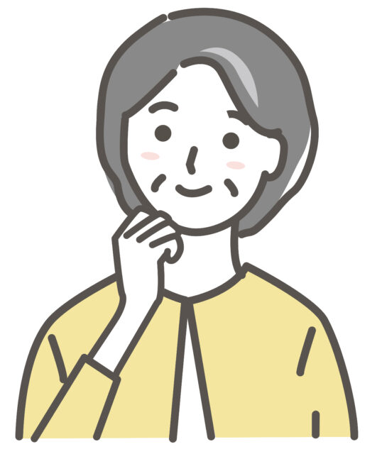 喜ぶシニア女性1