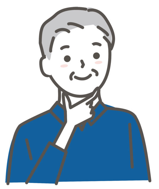 喜ぶシニア男性1
