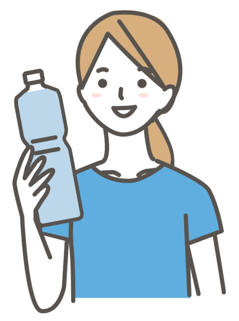 水分補給をする女性1
