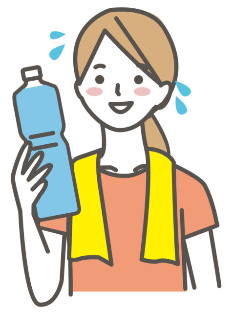 水分補給をする女性2