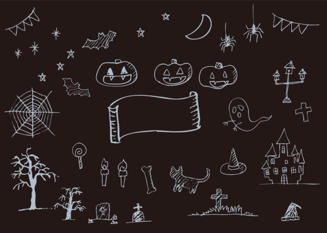 ハロウィン手書きイラストセット2