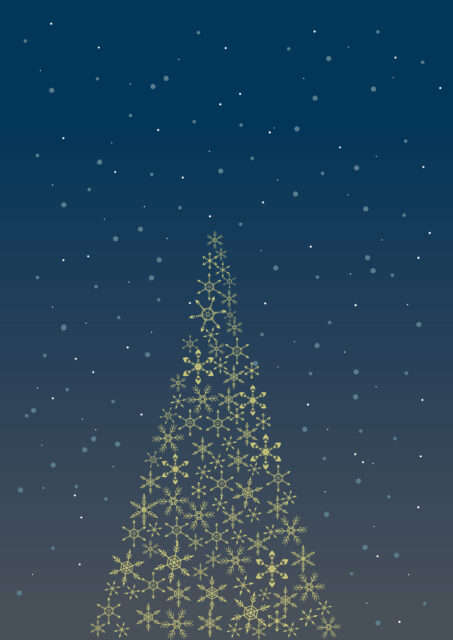 夜空とクリスマスツリー1