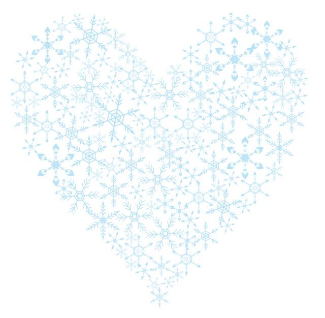 雪の結晶ハート1