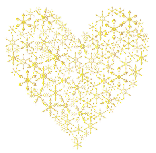 雪の結晶ハート2