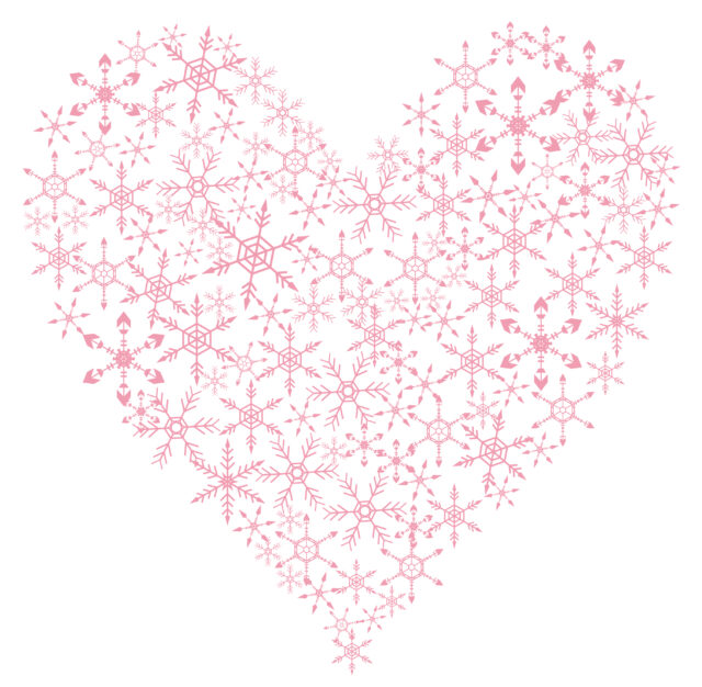 雪の結晶ハート4