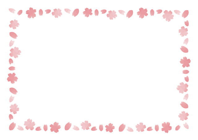 桜水彩フレーム1