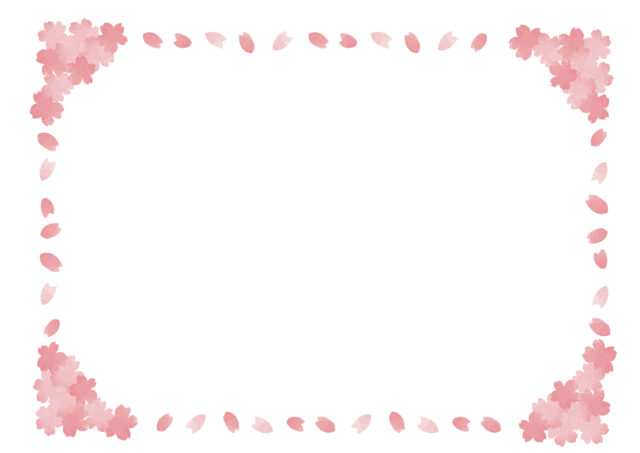 桜水彩フレーム2