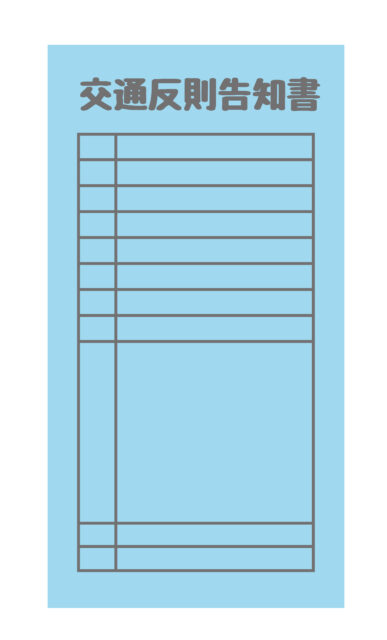 交通違反告知書青切符1