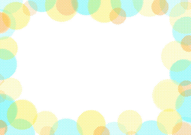 カラフルブルードットフレーム1