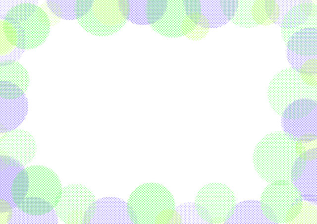 カラフルブルードットフレーム2