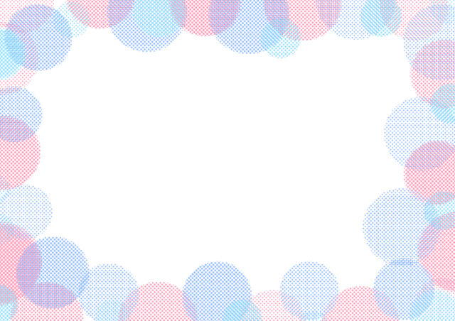 カラフルブルードットフレーム4