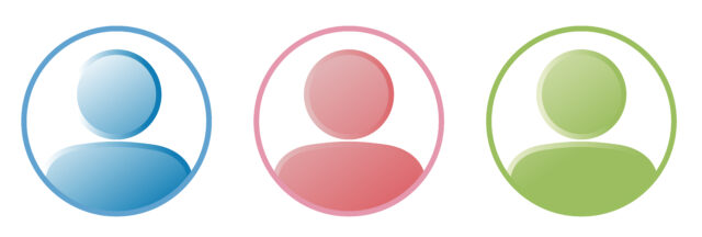 人物アイコン3色