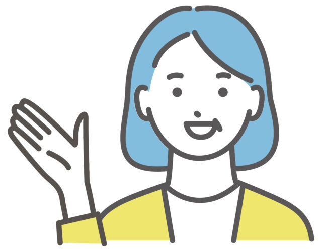 説明するシニア女性1
