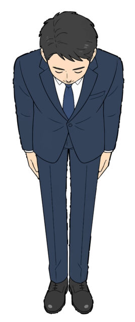 お辞儀をするビジネスマン1