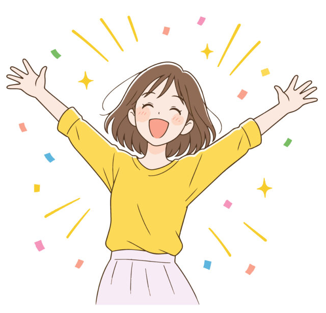 喜ぶ女性3