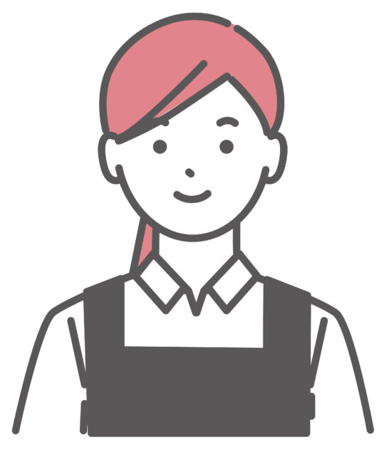 エプロンをする女性1