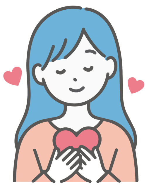 人物女子優しい気持ち1