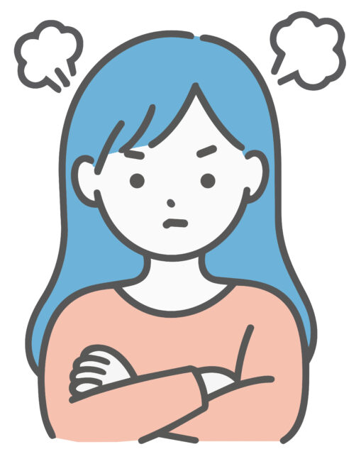 人物女子怒る1