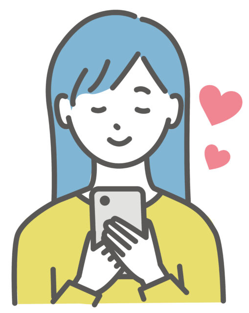 スマホを見てしみじみ思う女子1